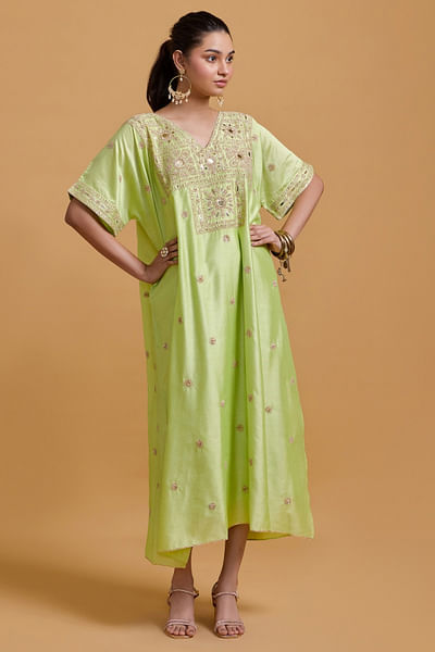Pista dori mirror embroidered kaftan