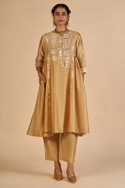 Light beige chanderi pants