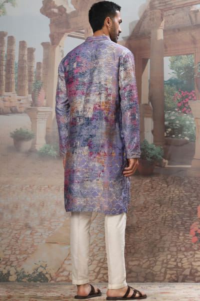Asuka Couture Multicolor printed embroidered kurta set ASUMAR25D121333