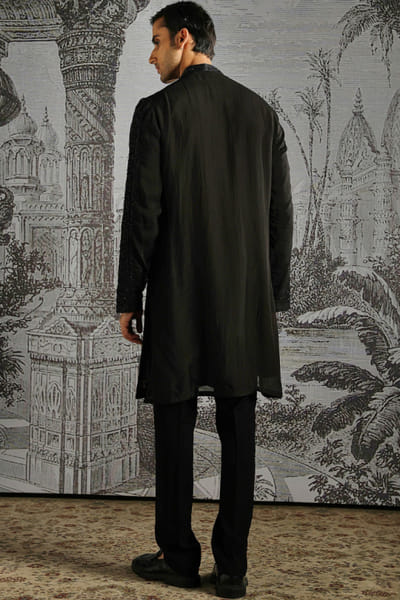 Asuka Couture Black tonal geo-pattern embroidered kurta set ASUKMAY26D245026
