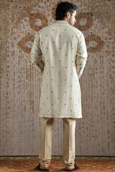 Asuka Couture Ivory heritage butti embroidered kurta set ASUAPR26D141733