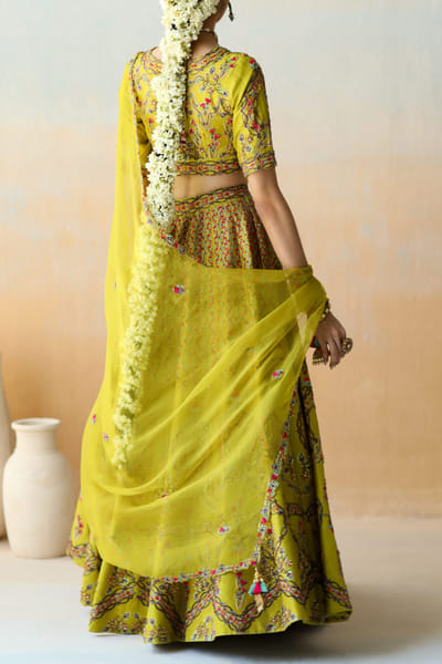 Aman Takyar Lime green lehenga set ATASEPT2220