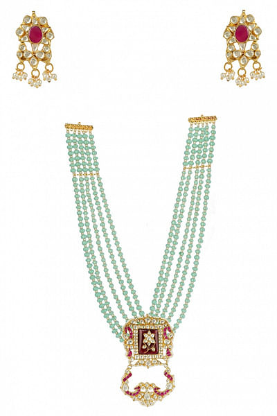 Kundan polki necklace set