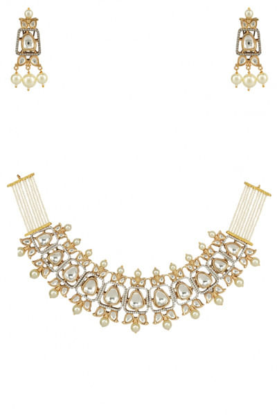 Kundan polki necklace set