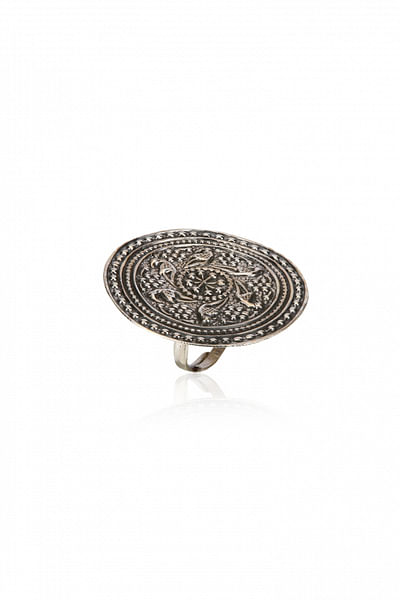 Statement silver ring
