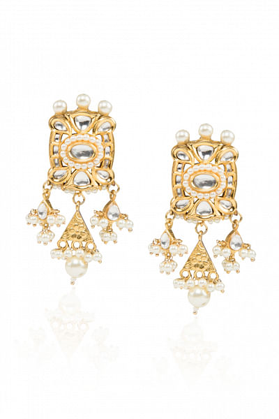 Traditional kundan earrings