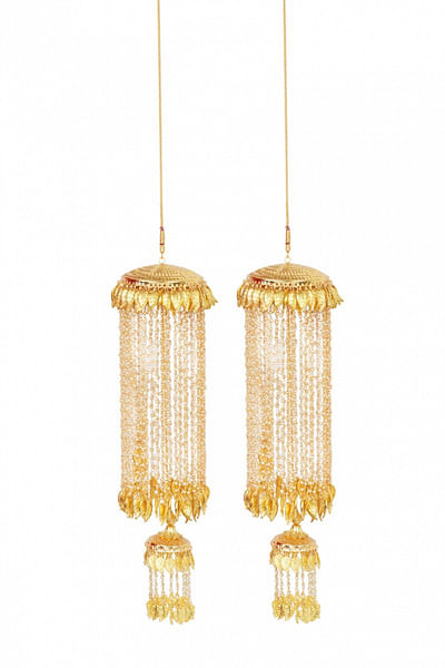 Gold plated pearl kaleeras
