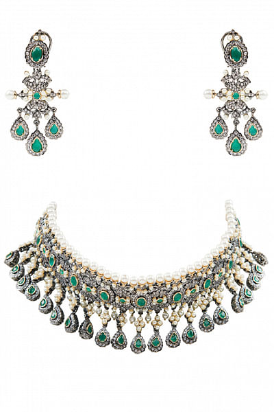 Gold Victorian necklace set