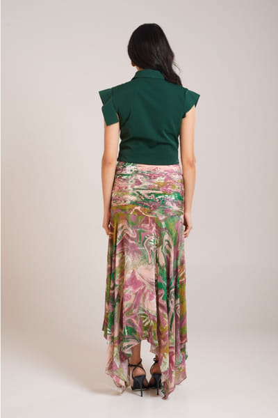 Advait Multicolour printed midi skirt set ADVNOV25D139163