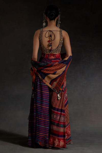 Aseem Kapoor Multicolour embroidered skirt set ASEEAPR26D242836