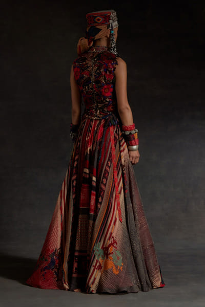 Aseem Kapoor Multicolour zari embroidered skirt set ASEEAPR26D242837