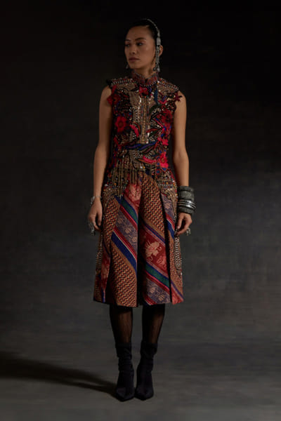 Multicolour applique co-ord set