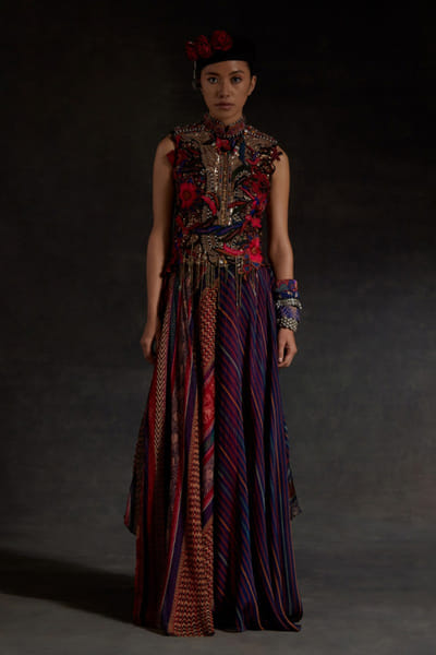 Aseem Kapoor Multicolour marori embroidered skirt set ASEEAPR26D242833