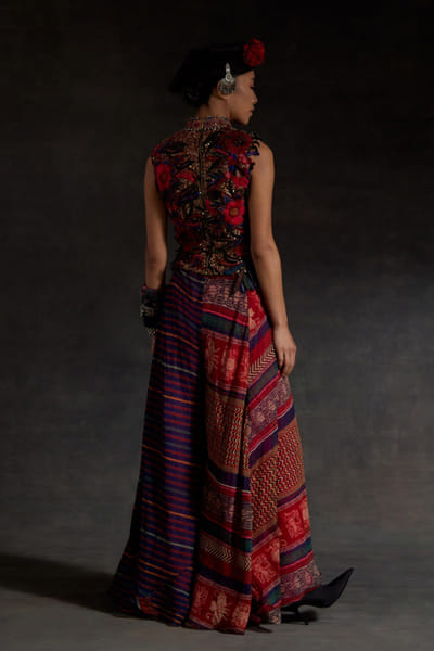 Aseem Kapoor Multicolour marori embroidered skirt set ASEEAPR26D242833