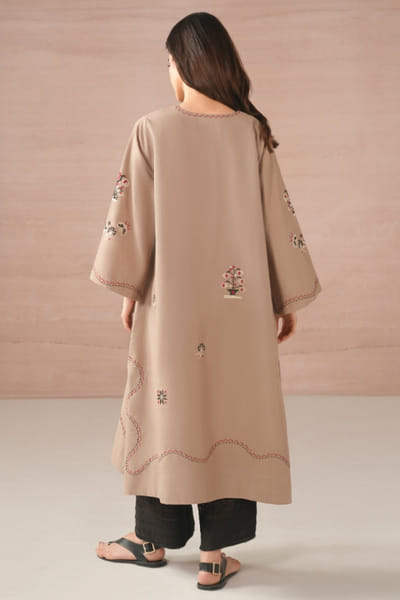 Misha Lakhani Mocha embroidered kurta MISAPR26D242286
