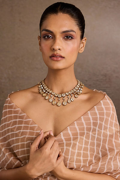 Gold plated zircon necklace