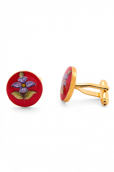 Red and Gold Udaipur Cufflinks