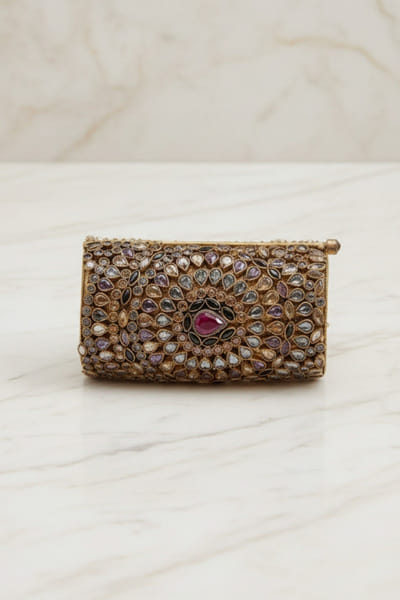 Multicolour gem stones handcuff