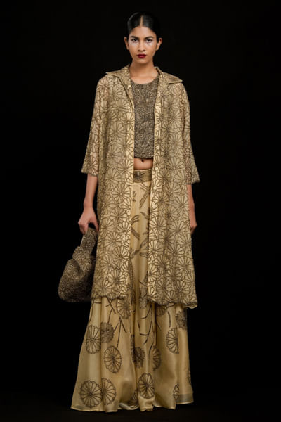 Gold bead embellished bag