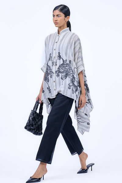 Black frayed bag