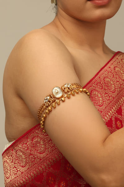 Joules by Radhika Gold-embellished armlet JOULAUG26D453129