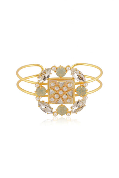 Bblingg by Meghana Light blue kundan embellished bracelet BBLBBMJW5