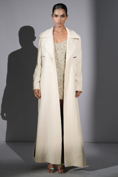 White trench jacket