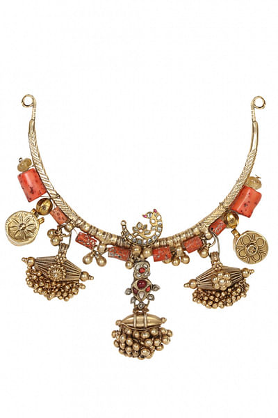 Antique gold South Indian necklace