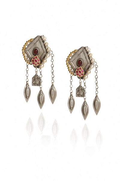 Silver vintage earrings