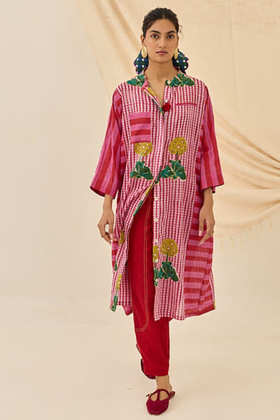 Jodi Pink printed kurta set JODJAN26D235998