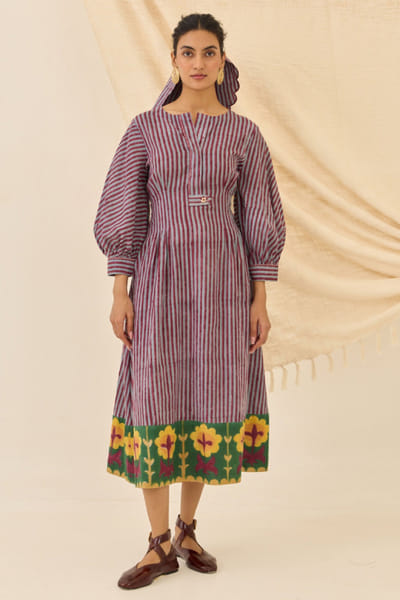 Jodi Grey stripe printed dress JODJAN26D236016
