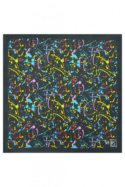 Multicoloured printed pocket square