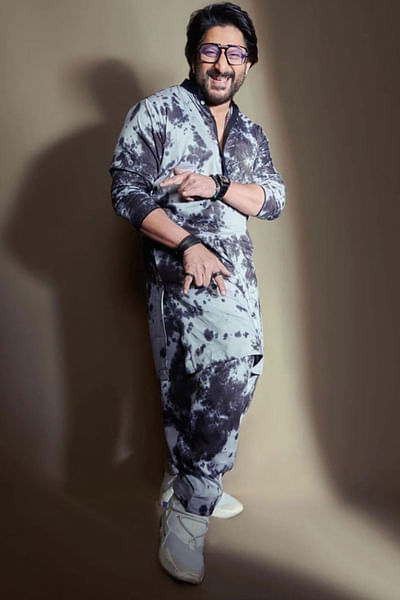 Black tie & dye bandi and kurta set