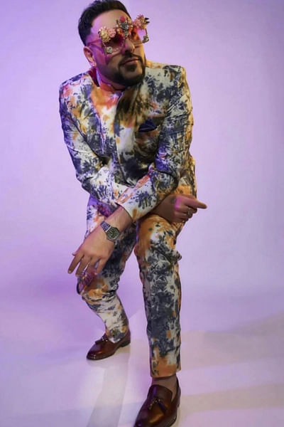 Tie & dye bandhgala set