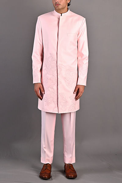 Light pink achkan set