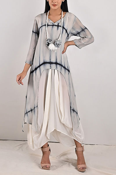 Light grey tie & dye dress