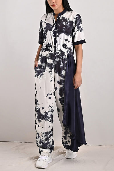 Black tie & dye jumpsuit
