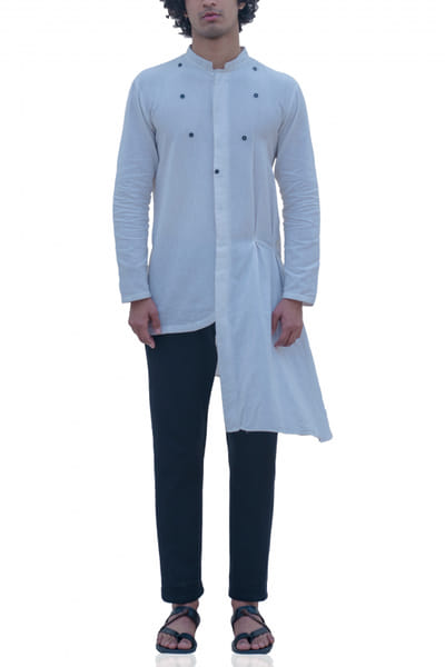 Bohame Off white high-low kurta set BHMFEB1922