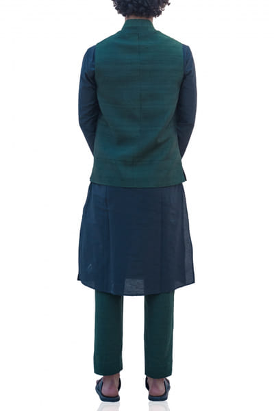 Bohame Green overlap bandi jacket BHMFEB1930