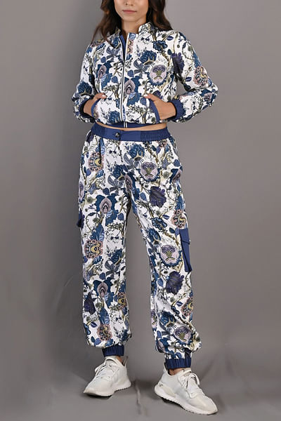 Digital printed bomber and jogger set