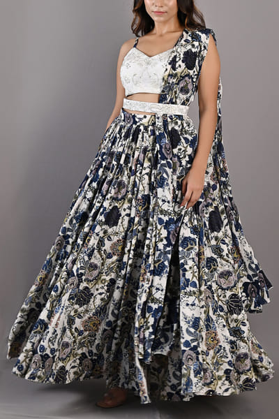 Digital printed lehenga set