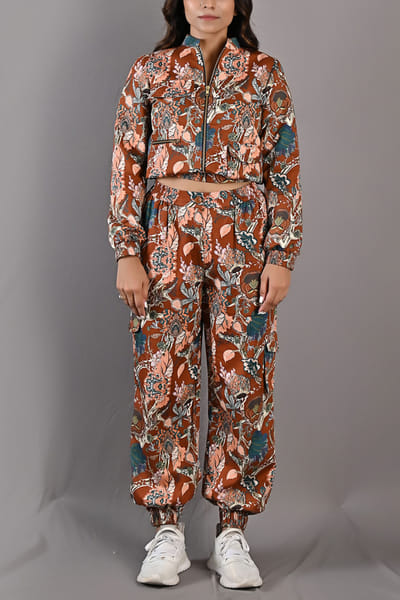 Digital printed jacket and joggers