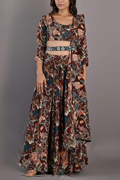 Digital printed lehenga set