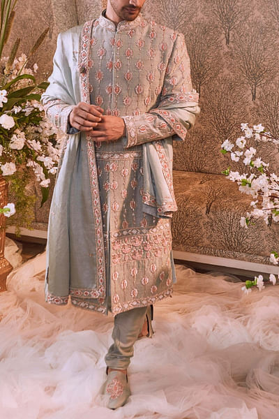 Embroidered sherwani set