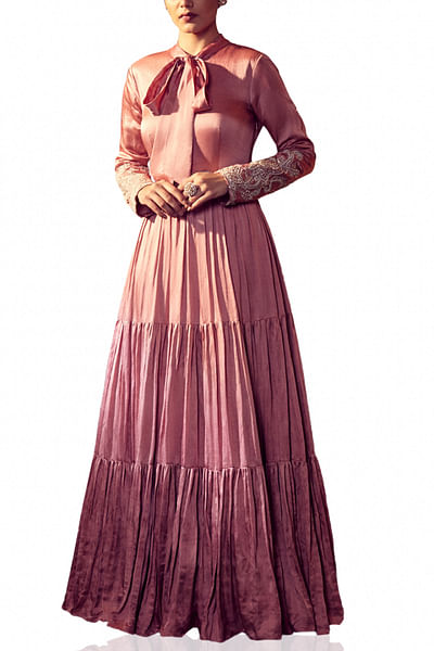 Old rose tiered dress