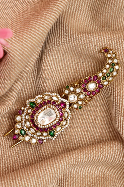 Multicoloured kundan kalangi