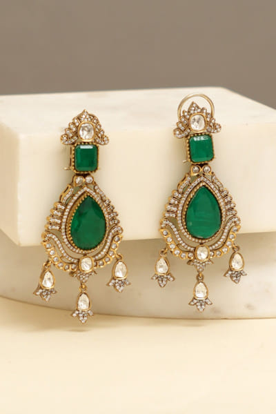 Beryachi Multicolour emerald stone necklace set BERYMAY26D143876