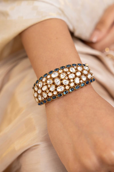 Blue enamel bracelet