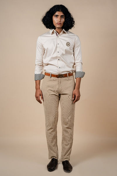 Ivory viscose shirt
