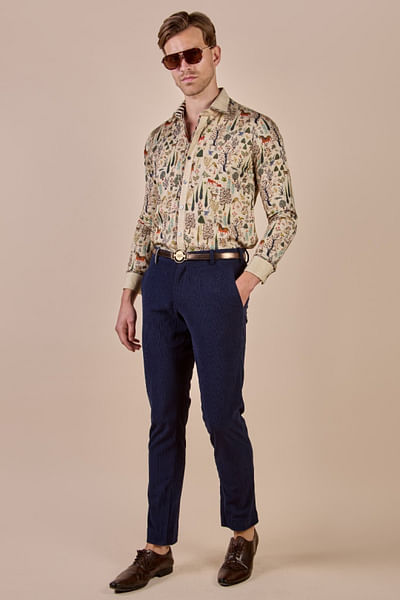 Ivory printed shirt
